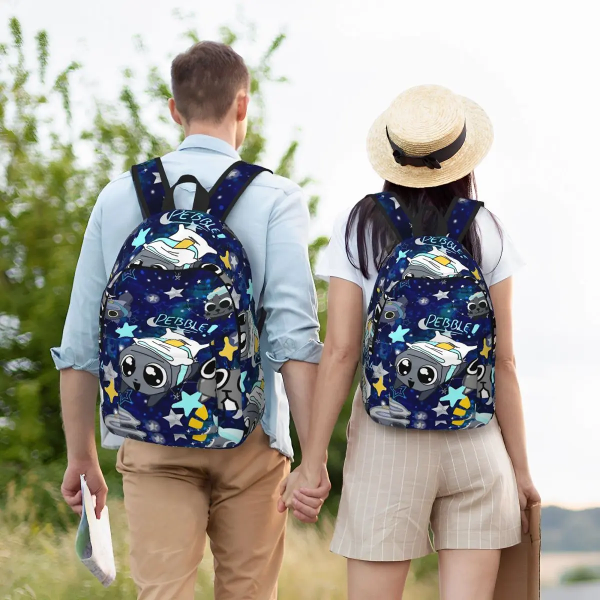 Dandys World Pebble Backpack for Men Women Cool High School Work Daypack Laptop Computer Shoulder Bag Outdoor