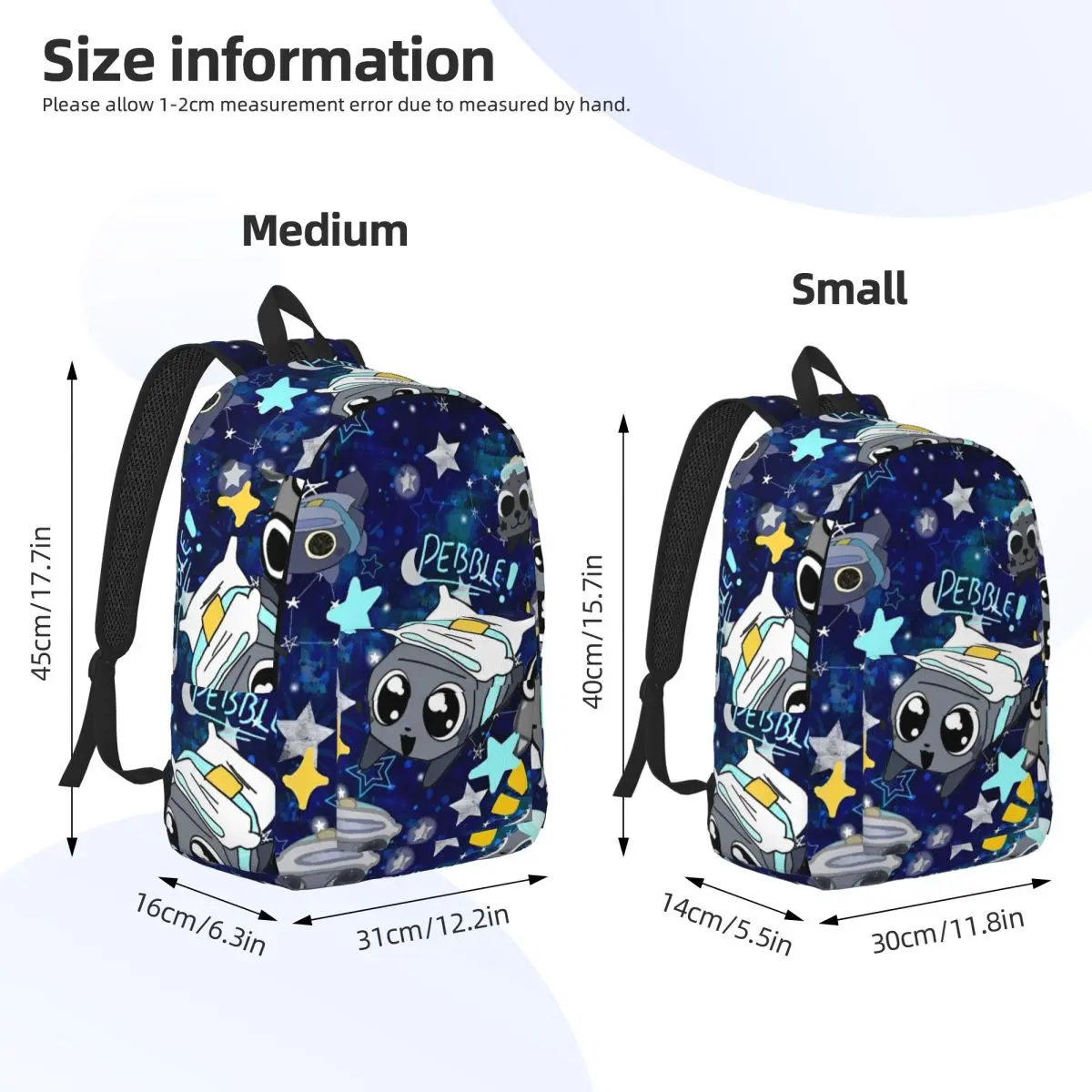 Dandys World Pebble Backpack for Men Women Cool High School Work Daypack Laptop Computer Shoulder Bag Outdoor