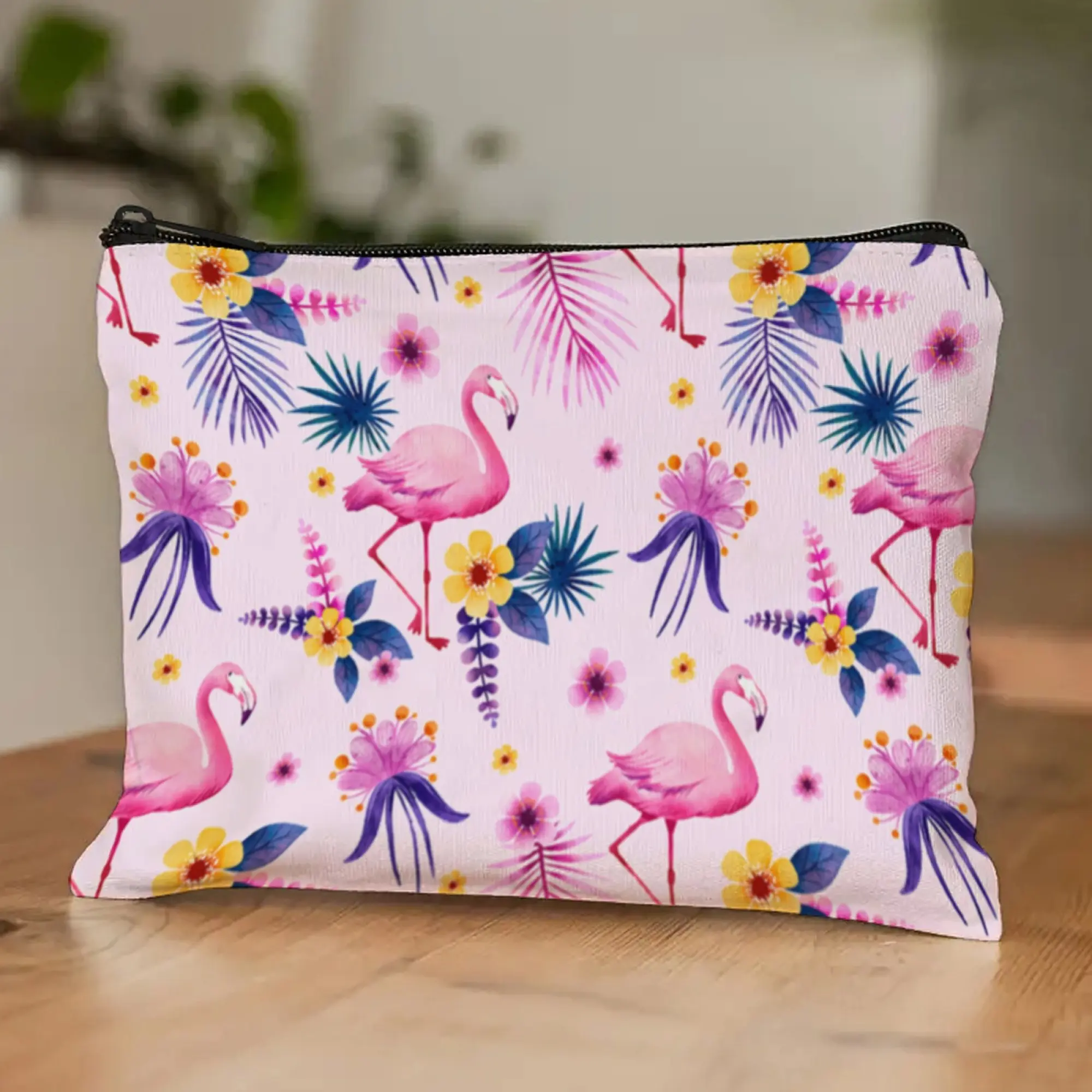 Flamingo Printed Cosmetic Bag Women animal Make Up Bag Portable Travel Bags Organizer Pouch Handbags Zipper Purse