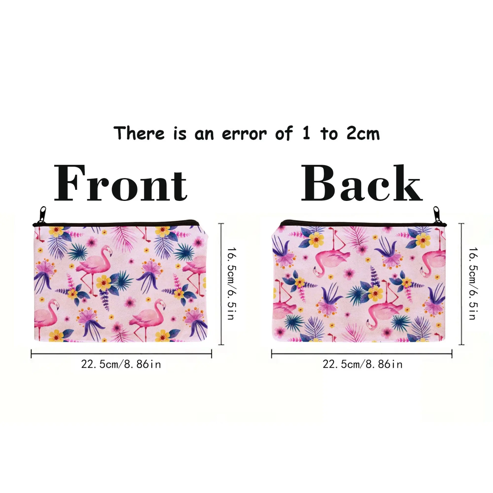 Flamingo Printed Cosmetic Bag Women animal Make Up Bag Portable Travel Bags Organizer Pouch Handbags Zipper Purse