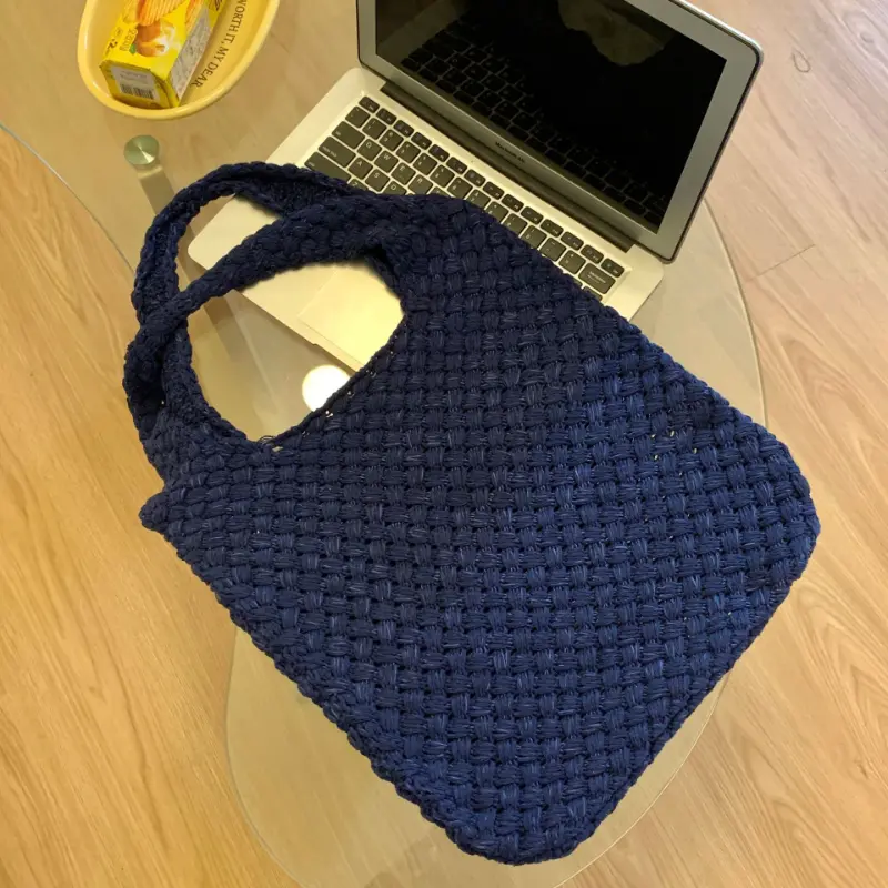 Women's Shoulder Bags Casual Straw Wicker Woven Ladies Handmade Totes Large Capacity Summer Beach Female's Messenger Bag