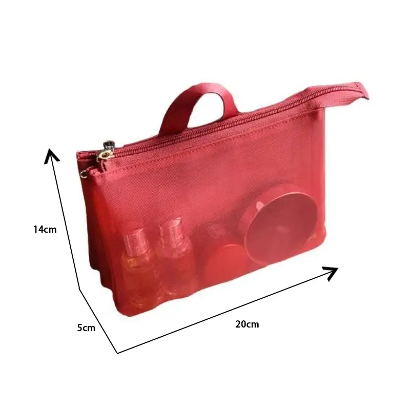 Large Capacity Cosmetic Bags Skin Care Product Lipstick Toiletry Makeup Organizer Case Mesh 3 Layer Travel Washing Storage Bags