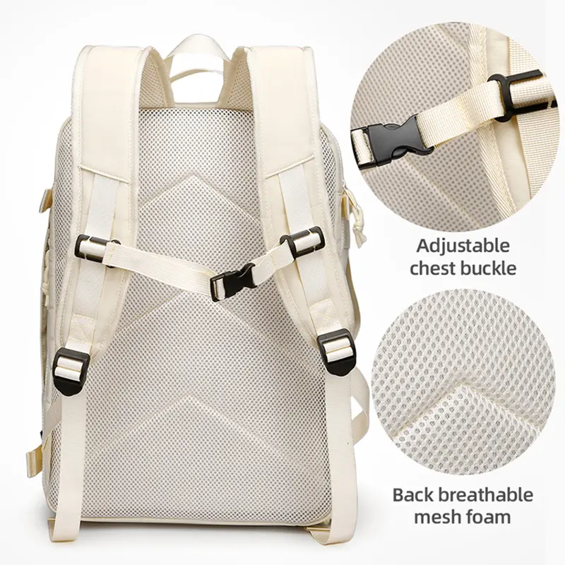 Unisex Scalable Capacity Backpack Breathable Nylon Wear-Resistance Travelling Shoulders Bag with Adjustable Shoulders Laptop Bag