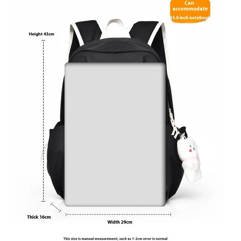 Men's And Women's 15.6-inch Simple Stylish Backpack,Large-capacity Backpack, Lightweight And Durable Leisure Backpack