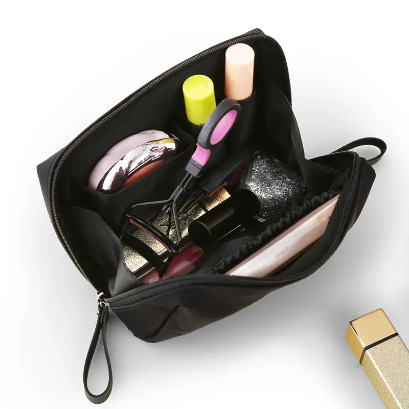 Multiple Colors Dacron Travel Storage Bag Partitioned Cosmetic Pouch Handbag Lipstick Pack Waterproof Large Capacity Makeup Bag