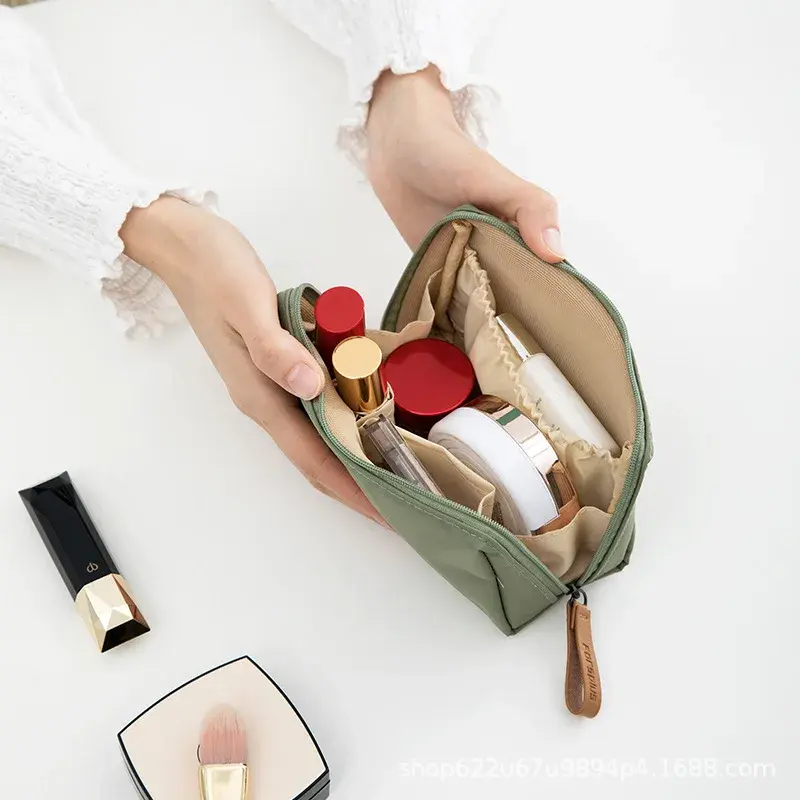 Multiple Colors Dacron Travel Storage Bag Partitioned Cosmetic Pouch Handbag Lipstick Pack Waterproof Large Capacity Makeup Bag