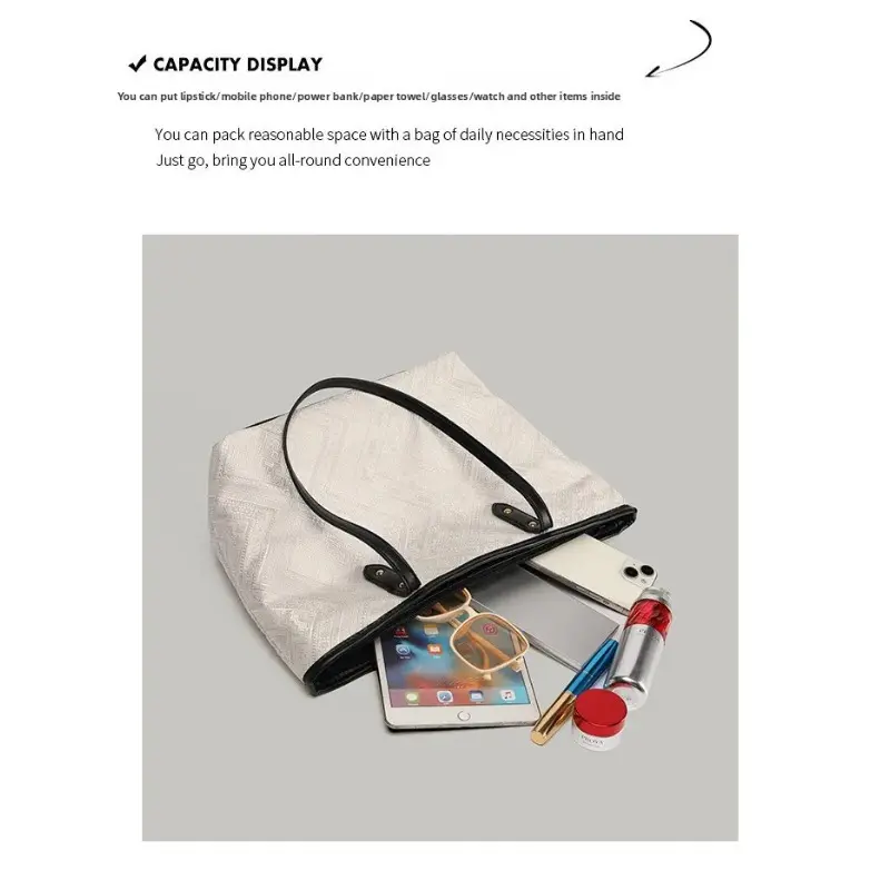 Niche design ethnic style Zhuang brocade pattern tote big bag women's 2025 new high-end texture commuter portable shoulder bag