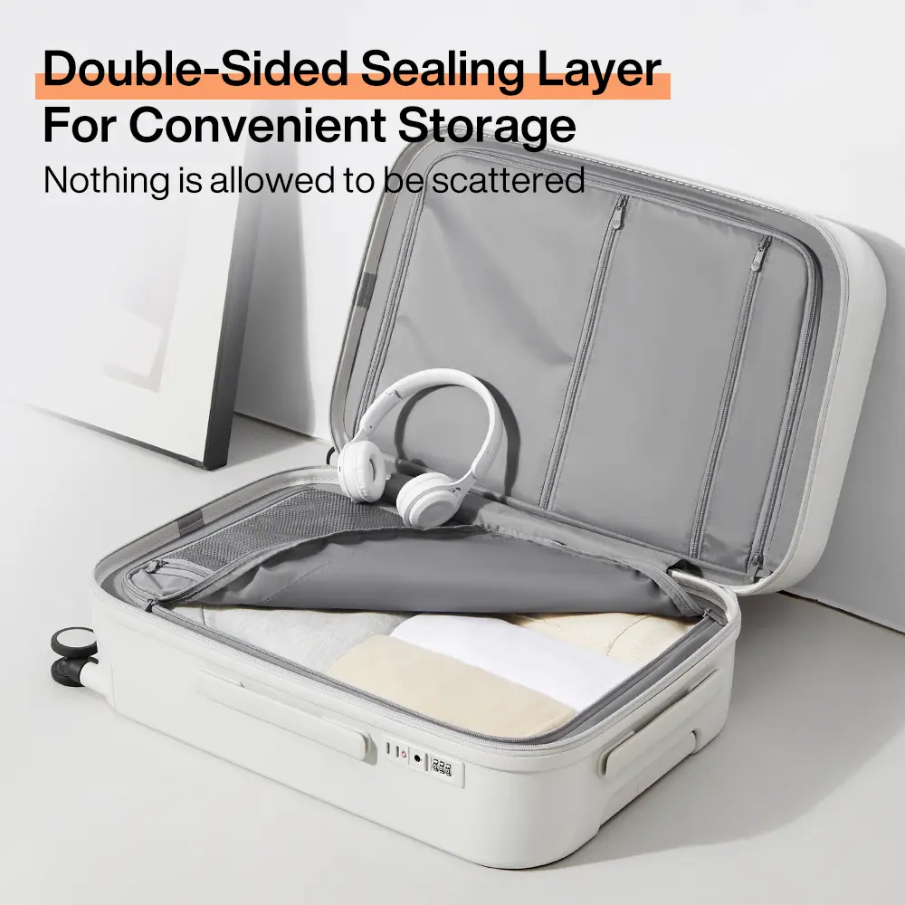Mixi 2024 New Design Suitcase Carry On Luggage with Cup Phone Holder Hard Shell Rolling Luggage PC Spinner Wheels Trolley Case