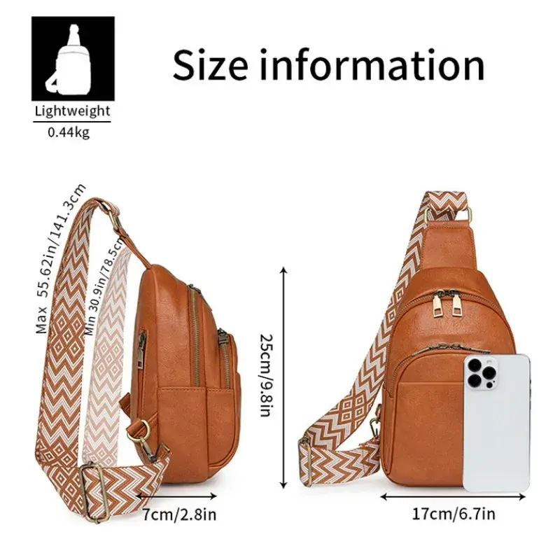 Sling Bag for Women Shoulder Tote Blet Bags Backpack Pack Travel Purse Leather Chest Daypack Crossbody Backpack Sports Hiking