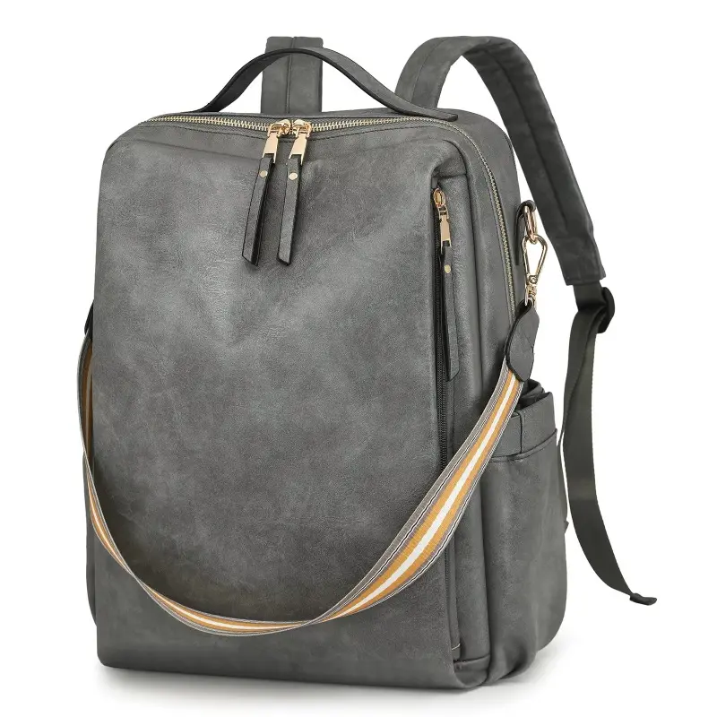 Backpack Purse for Women Waterproof PU Leather Backpack Anti-Theft Lightweight Fashion Multipurpose Travel Shoulder Bag Handbag