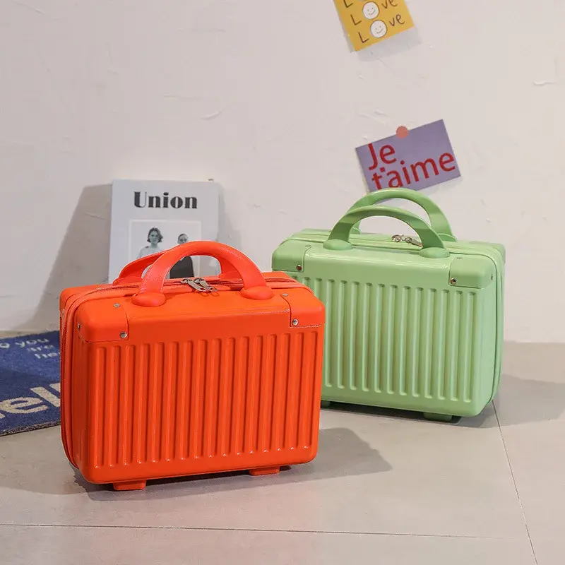 14-inch Makeup Cases Carry-on Hand Suitcase Cosmetic Bag Small Cabin Travel Mini Carrier Suitcase Storage Box Luggage for Women