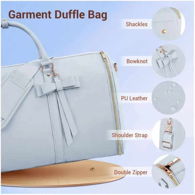 Convertible Portable Travel Garment Bag Carry on Duffel Bag for Men Women Dust-Proof Hanging Suitcase Suit Business Travel Bag