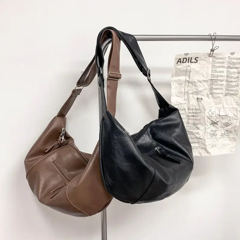 Large Capacity Men's Locomotive Riding Bag Personalized Cross-body Messenger Bag Underarm Shoulder Oblique Fitness Bag Casual