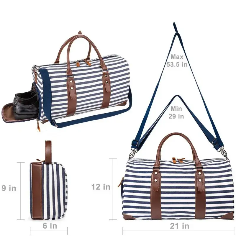 Convertible Garment Bag with Shoulder Strap Carry on Garment Duffel Bag for Men Women Suitcase Suit Large Travel Weekender Bags