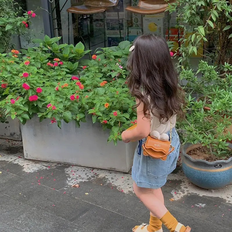 Cartoon Butterfly Crossbody Bag Lovely Bow Children's Silicone Shoulder Bags Cute Girls Bag Candy Color Kids Small Coin Purse