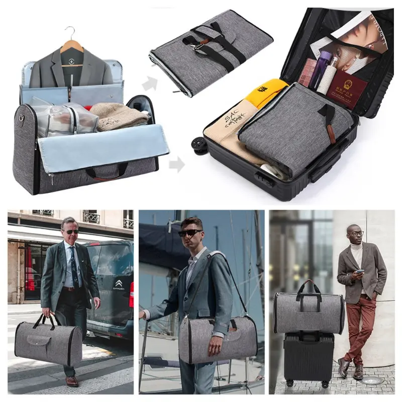 Garment Bag for Carry on Suit Carrier Travel Bag Ideal for Business Trips Weekend Getaways Garment Duffel Bag for Traveling Men