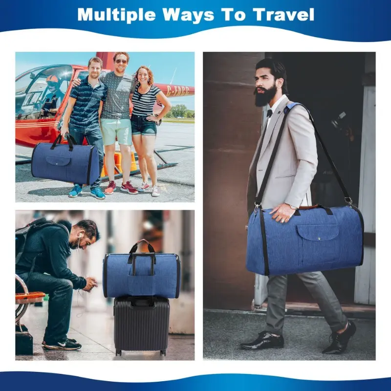 Garment Bag for Carry on Suit Carrier Travel Bag Ideal for Business Trips Weekend Getaways Garment Duffel Bag for Traveling Men