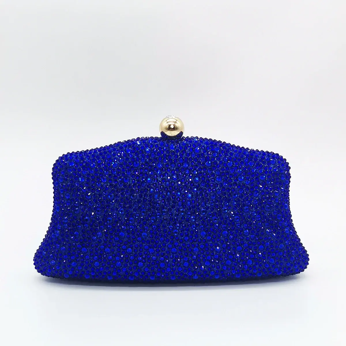 New Cross-Border Style Full-Diamond Handbag Nightclub Party Evening Dress Bag Blue Crystal Evening Banquet Bag