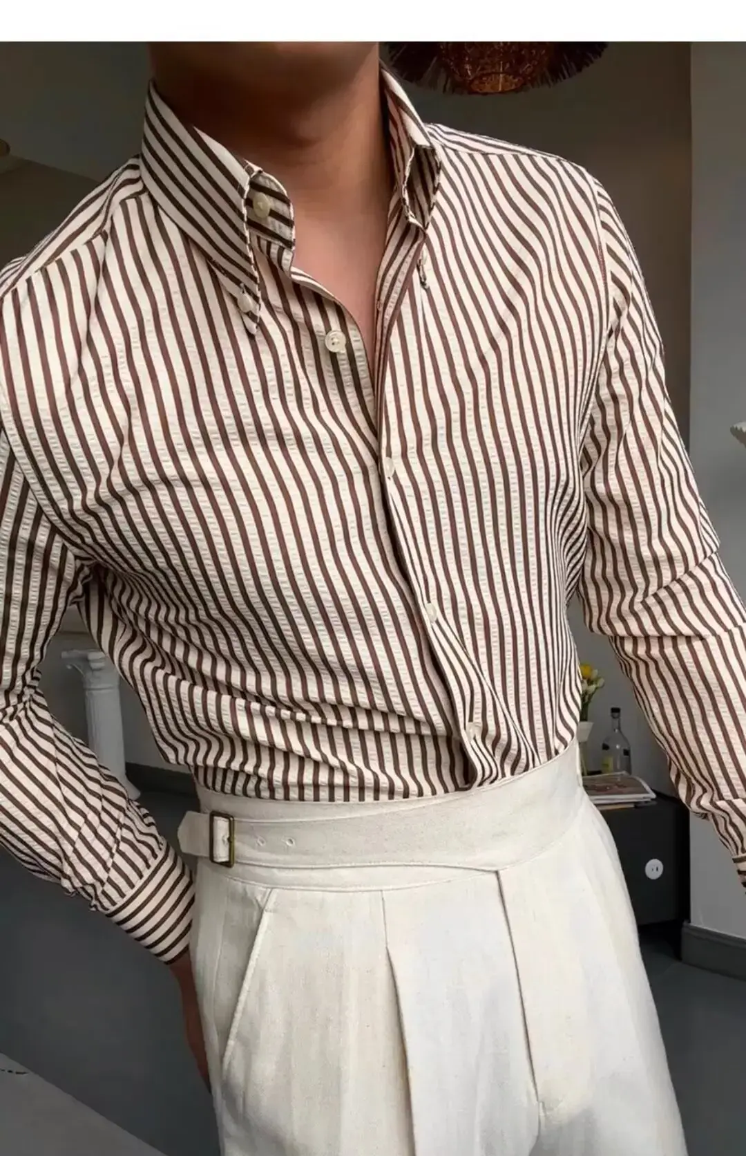 2024 Letter Long Sleeve Shirt Japanese Style Hong Kong Wind INS Loose Fit Shirt Men's Summer Trendy Versatile Casual Jacket