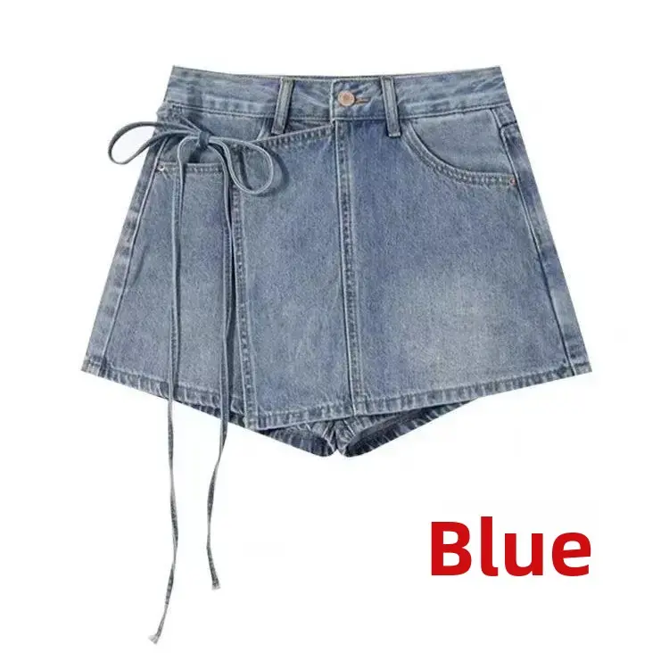 High Waist Denim Mini Skirt Women's Fashion Slim A- Line Wrap Body Short Skirts Summer New Style Sexy Girl Design Trendy