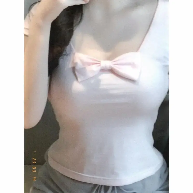 Sweet And Spicy Pink Short Sleeve T-Shirt Crew Neck Regular Fit Summer Top Pure Desire Style Short Shoulder New Arrival