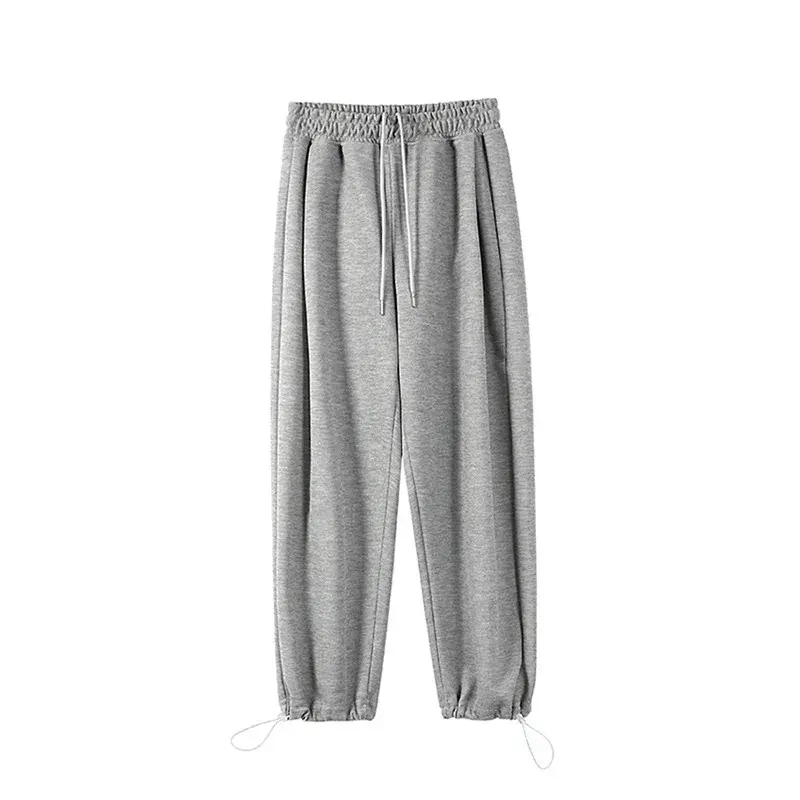 Gray American Sport Pants Women High Street Loose Wide Leg Casual Trousers Autumn New Style Comfortable Loose Fit Trousers