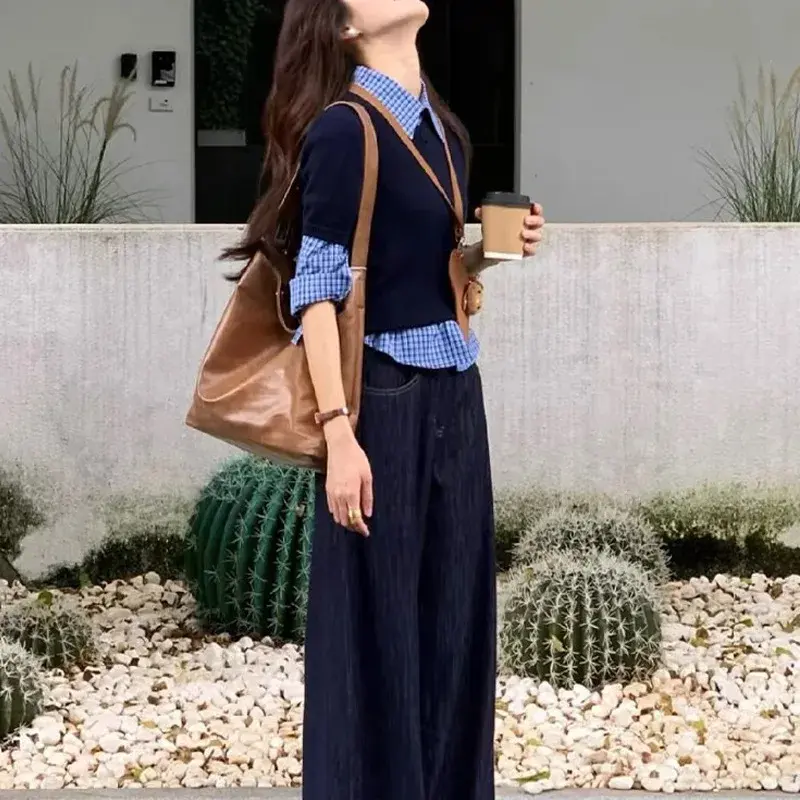 Autumn 2024 New Style High-End Fashionable Women's Suit Three-Piece Set Reducing Age With Chic Korean Feel