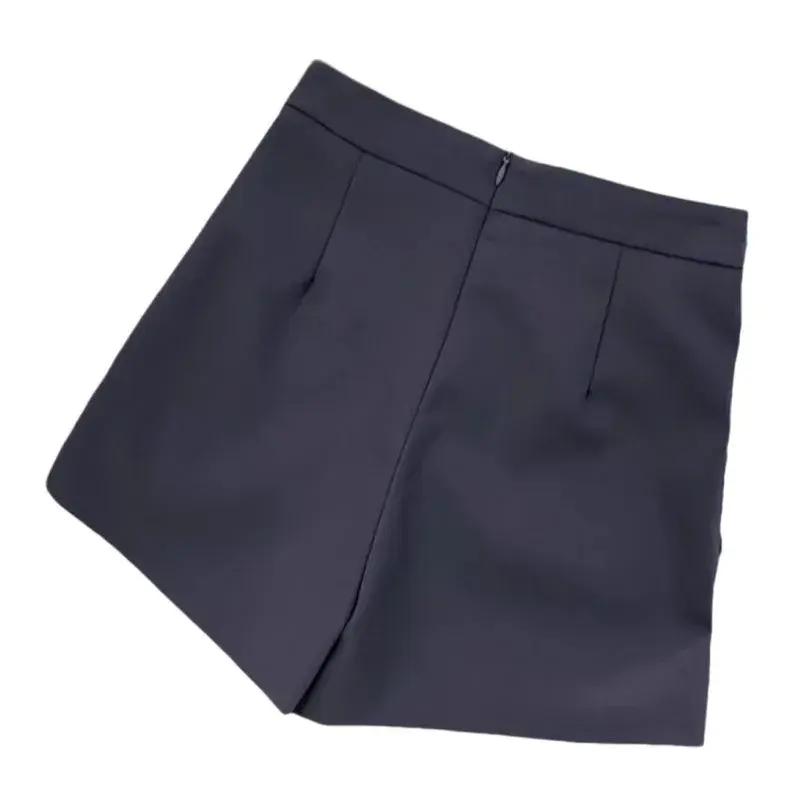 Fashionable Suit Skirt Pants Women's Short Shorts High Waist Versatile Front Skirt Back Pants Slim Wide Leg A- Line Pants