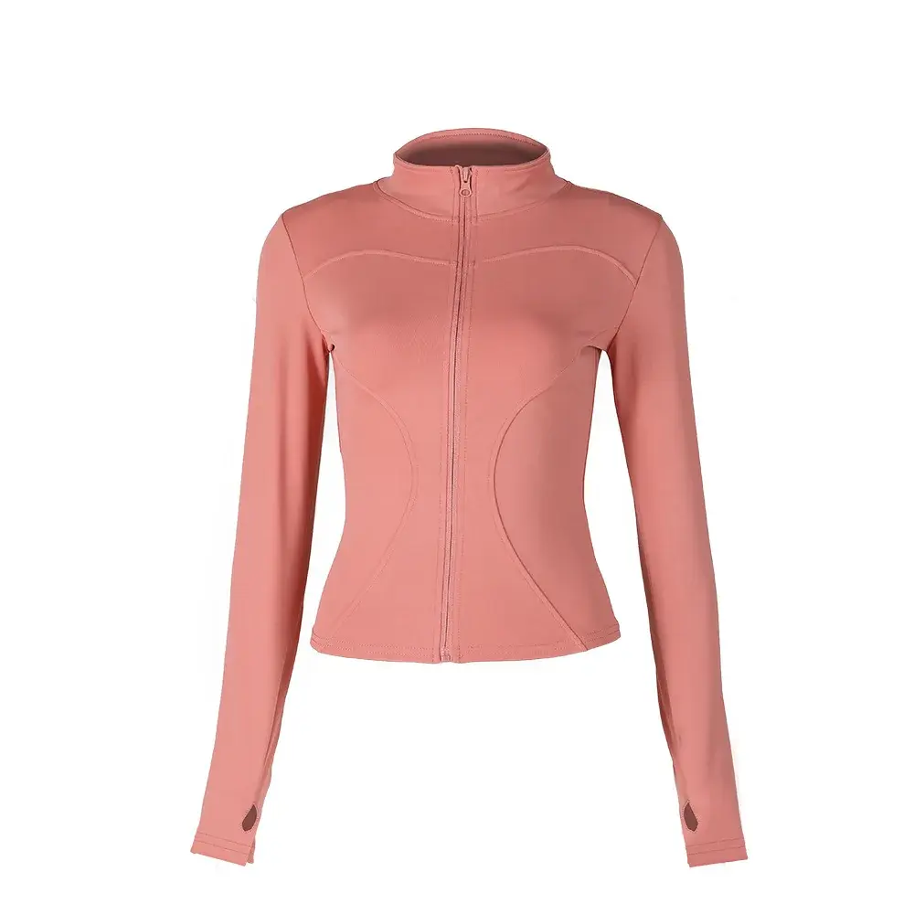 Women's Outdoor Yoga Tight Fit Jacket Quick Dry Long Sleeve Running Training High Elastic Breathable Fitness Upper Body Wear