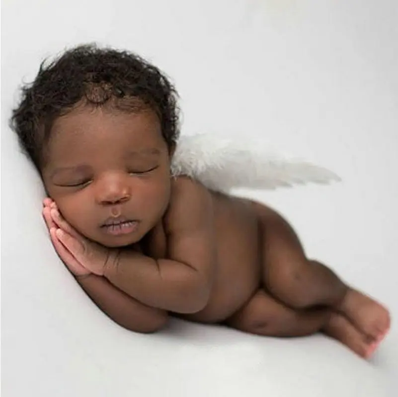 Feather Angel Wing for Newborn Baby Kids Photography Props Doll Clothes Diy Show Masquerade Party Hanging Ornament Decor