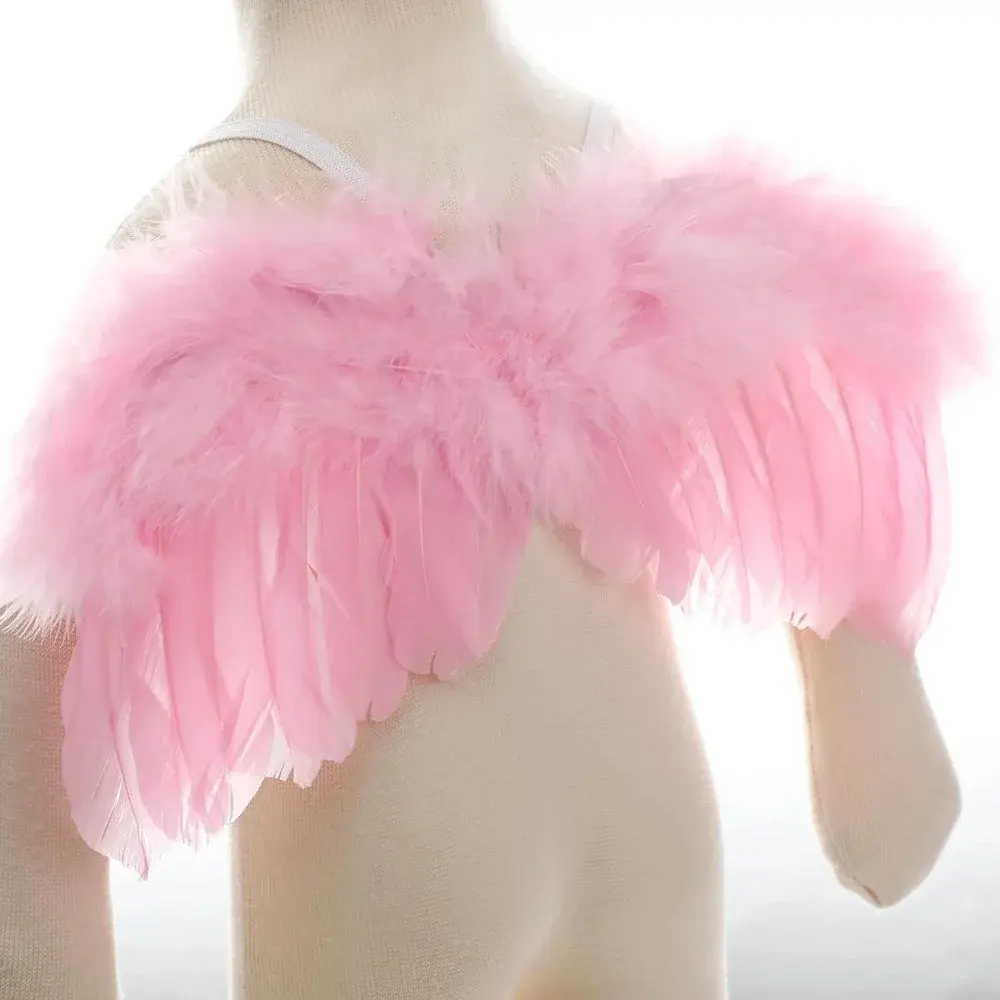 Feather Angel Wing for Newborn Baby Kids Photography Props Doll Clothes Diy Show Masquerade Party Hanging Ornament Decor