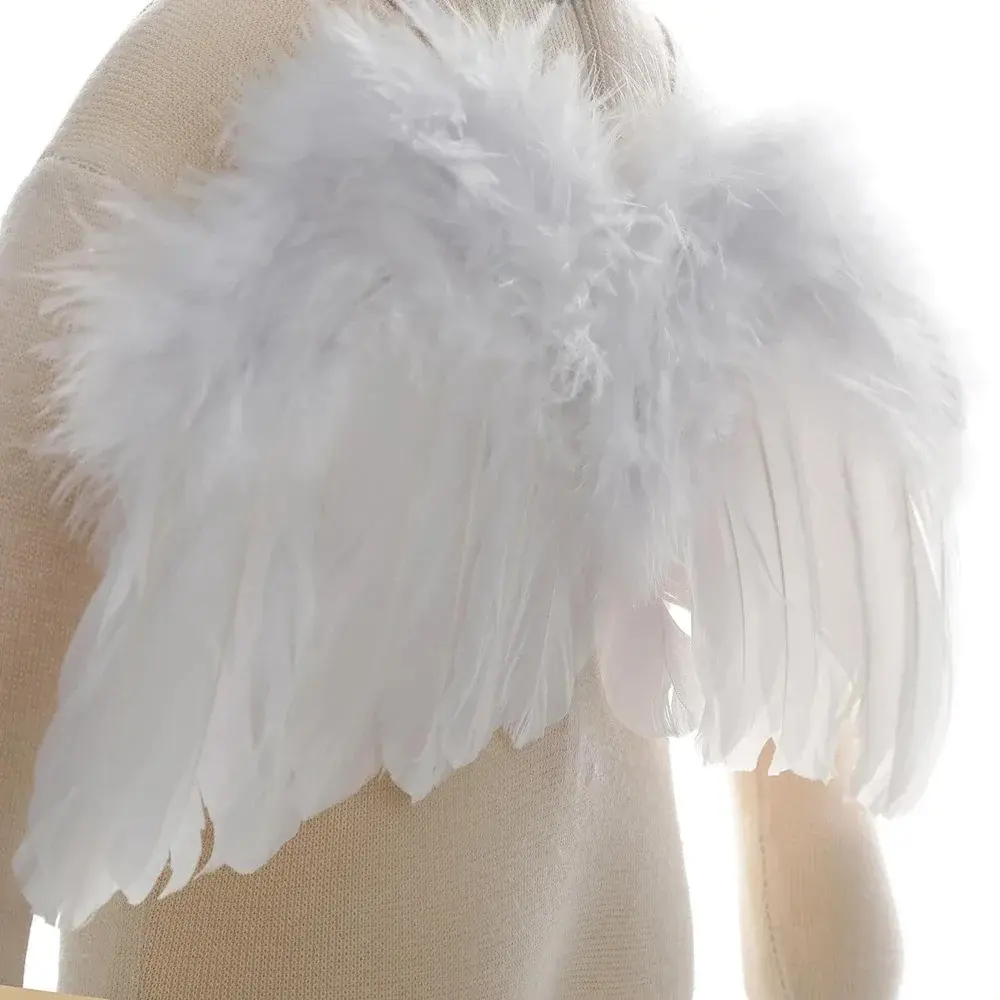 Feather Angel Wing for Newborn Baby Kids Photography Props Doll Clothes Diy Show Masquerade Party Hanging Ornament Decor