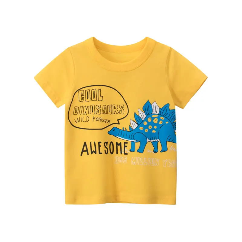 Cartoon Clothes for Boys and Girls 2025 New Spring Style Children's Pure Cotton Short Sleeve T-Shirt