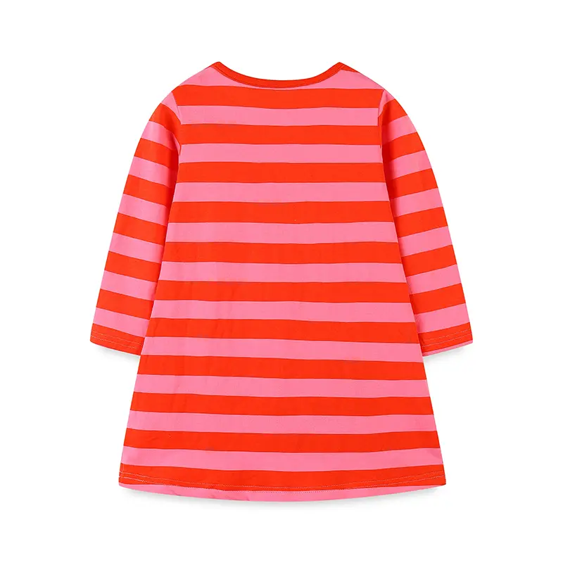 2025 Autumn Girls' Halloween Themed Dress Stripes Cute Owl Witch Embroidered Design Skirt