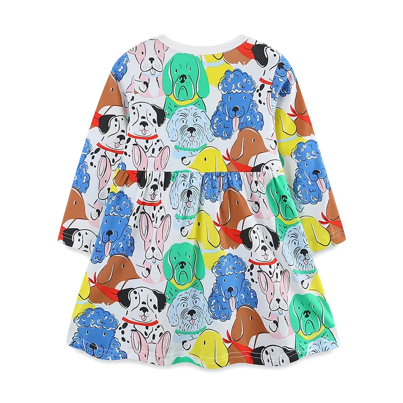 2-7y Long Sleeve Baby Girl's Dress Children Autumn Princess Dress Charm Sweet Lovely Fashion Casual Party Outdoor