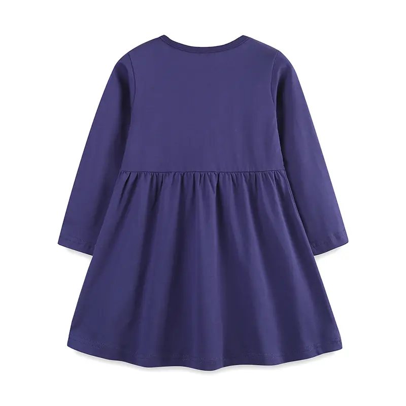 Easter Girls Dress Children's Clothing Cotton Kids Clothes 2025 Autumn Long Sleeves Cartoon Pumpkin Casual Dress