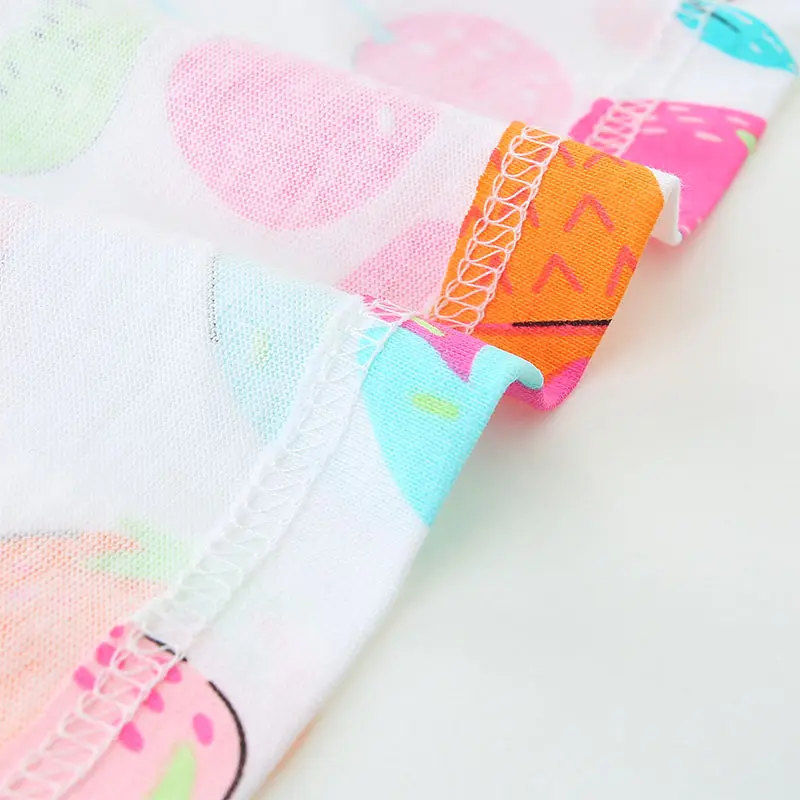 Girls' Sleeveless Dress - with Colorful Fruit All - over Print (Watermelon, Strawberry, Kiwi) - Suitable for Ages 2-7y