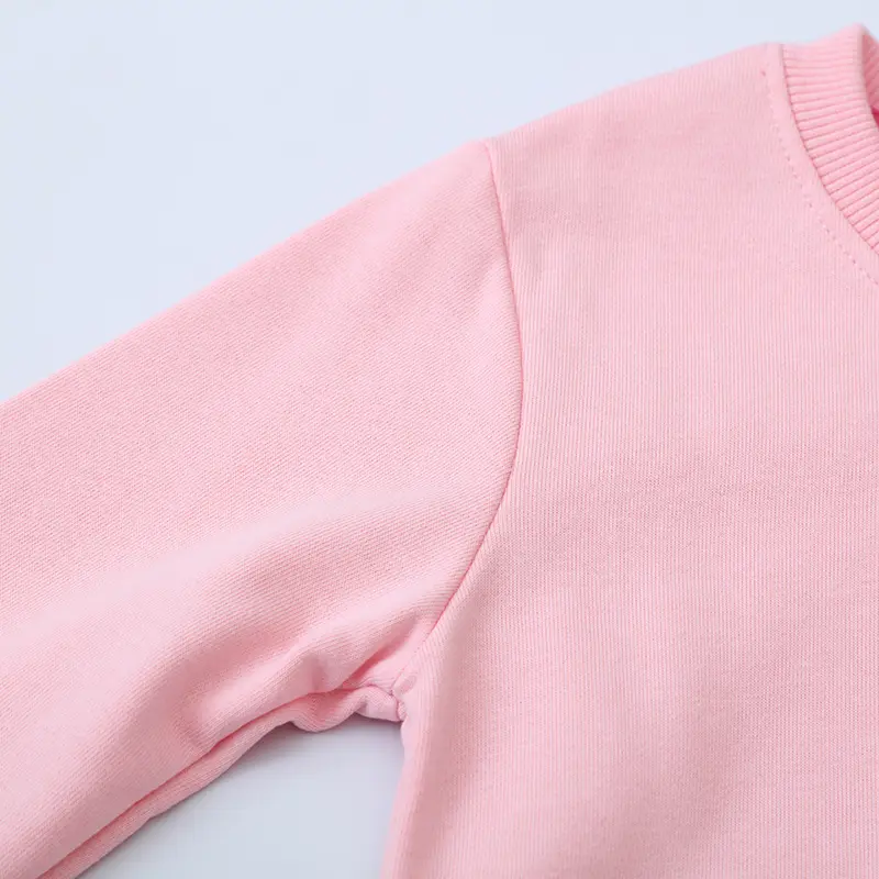 Girls' Pink Sweatshirt Sparkly Unicorn Embroidered Design, Long Sleeve Adorable Toddler Girl Pullover