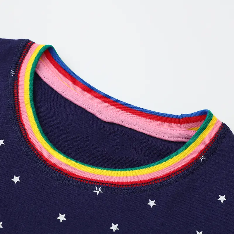 Autumn 2-7Yrs Girls Princess Dress Baby Girl Clothes Clothes Rianbow Collar Baby Girl One Piece Clothes Chirstmas Elf Kids Dress