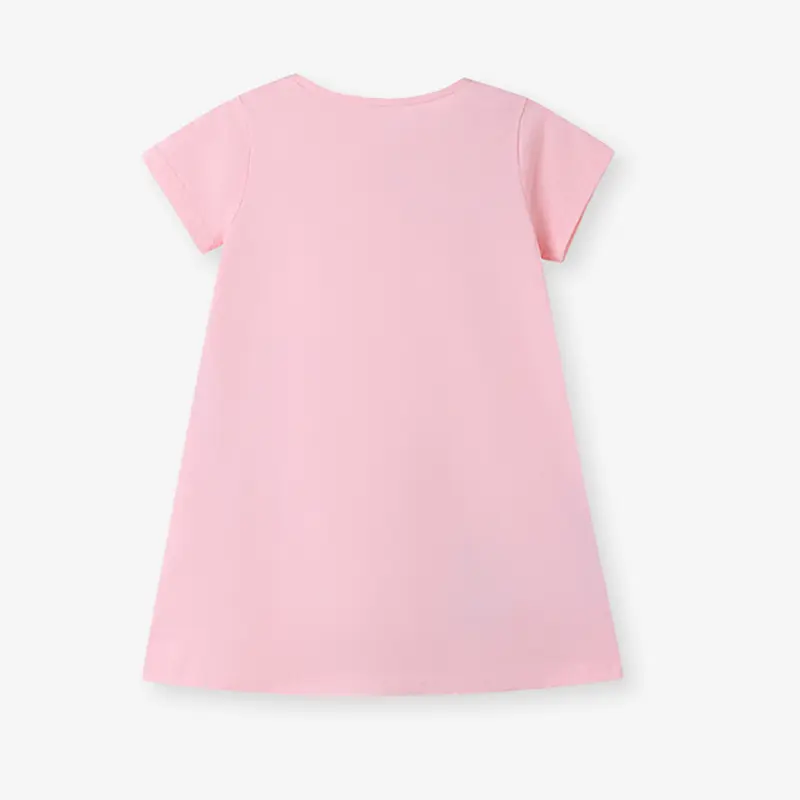 Summer Baby Girls Skirt Children's Clothing Cotton Appliques Cartoon Sun Rainbow Pink Dresses Holiday Gifts Kids Clothes