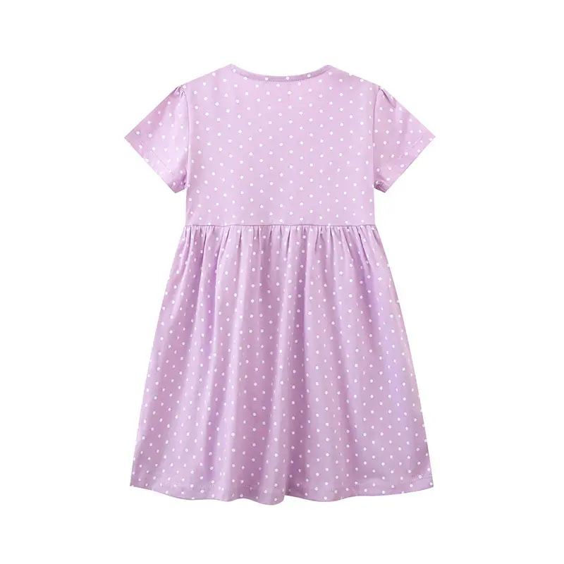 Children's Summer Casual Daily Dress Patchwork Floral Design Fashion Girls Dress 2-7Y