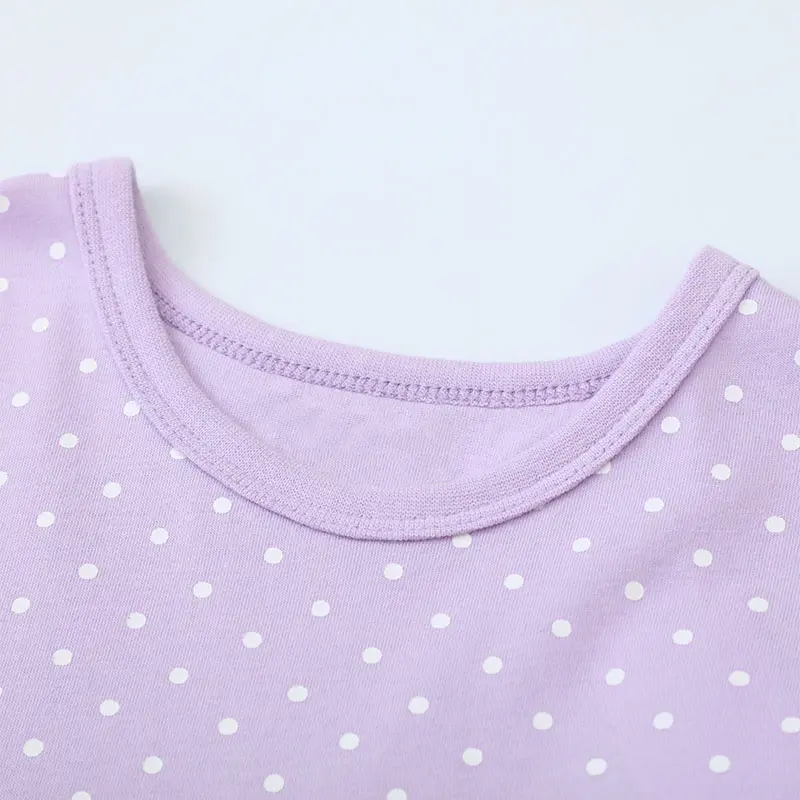 Girls Kids' Purple Polka - Dot Sleeveless Ruffled Dress with Unicorn Prints - Suitable for Toddlers