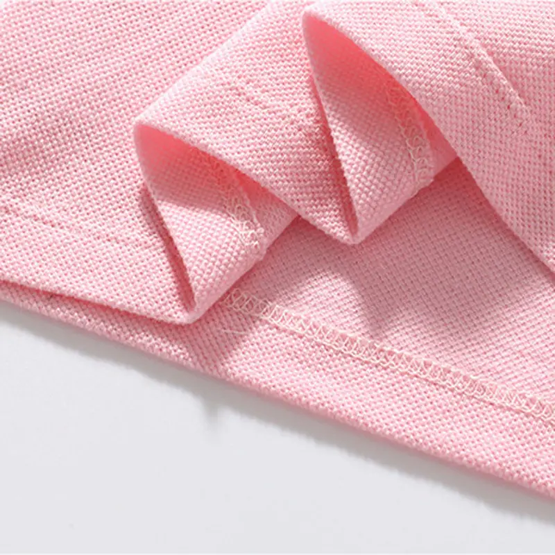 Girls' Pink Short - Sleeve Polo Shirt - with Ruffled Collar and Star Embroidered - Suitable for Ages 2 - 7