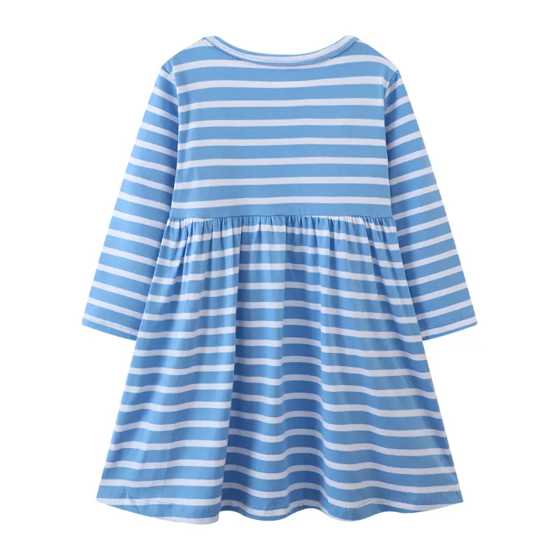 Unicorn Girls Dresses 2025 Autumn Spring Children's Clothing Cotton Fall Baby Girls Long Sleeves Cartoon Kids Clothes