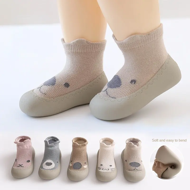 New Combed Cotton Anti slip and Breathable Children's Soft Sole Shoes Baby Walking Shoes Mesh Faced Baby Floor Socks