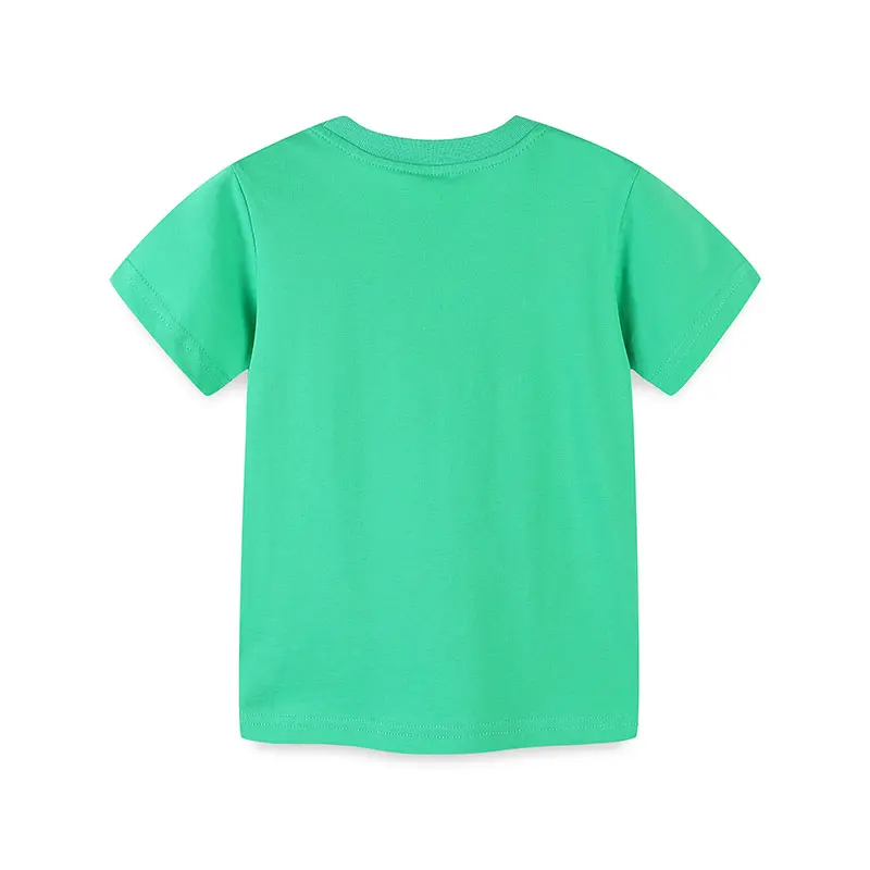 Kids' Green Short - Sleeve T - shirt with "Animal Alphabet" Print Suitable for Girls Boys Ages 2 - 7
