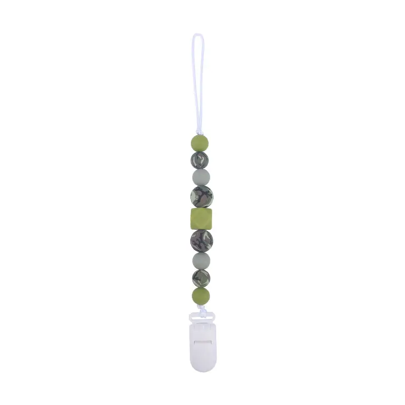 Pacifier Clips Chain Silicone Beads BPA Free DIY Dummy Clip Holder Soother Chains Baby Teething Toys Chew Gifts