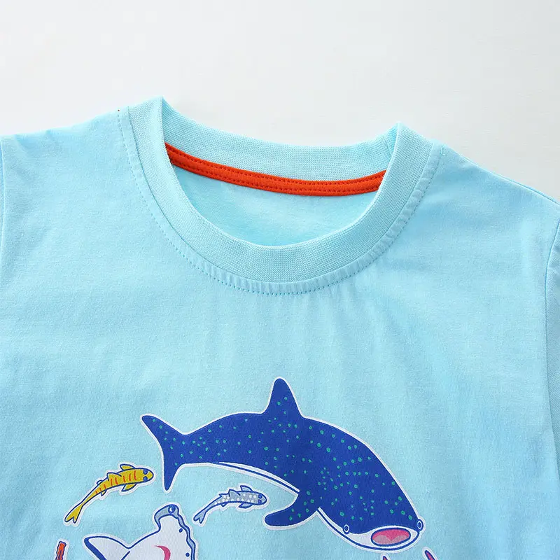 Fashion Cartoon Children's T-shirt 2025 Summer New Dinosaurs T-shirt Casual Cotton Baby Boys Short Sleeve Top Kids Clothes