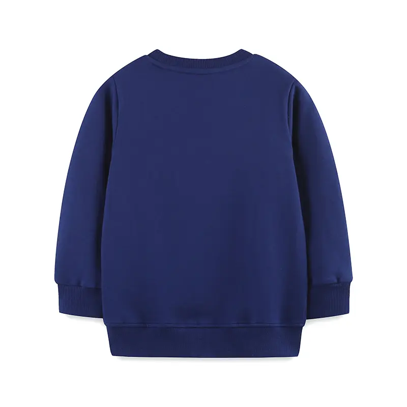 Boys' Navy Blue Sweatshirt - Dinosaur - Themed Design with T - Rex and Pterodactyl, Star Accents