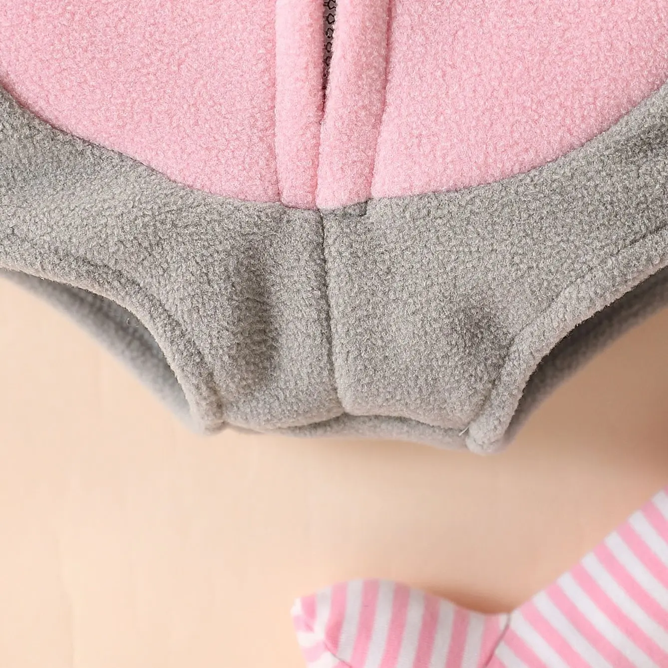 Baby Boys Girls Cute Animal Hooded Romper Sleeveless Zipper Jumpsuit with Striped Stockings Set for Birthday Party Photography